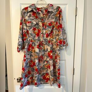 Safari Print Shirt Dress, size 2X